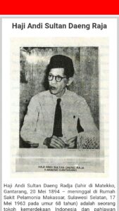 Biografi Pahlawan Haji Andi Sultan Daeng Radja