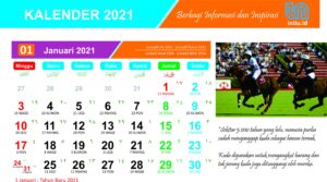 Download Template Kalender Baru 2021 dan 1442 Hijriah Lengkap CDR