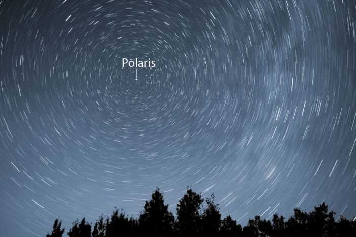 Foto Bintang Polaris Identik Dengan Kutub Utara