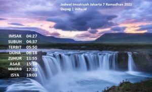 Jadwal Sholat Imsakiyah Jakarta 7 Ramadhan 1442 atau 19 April 2021