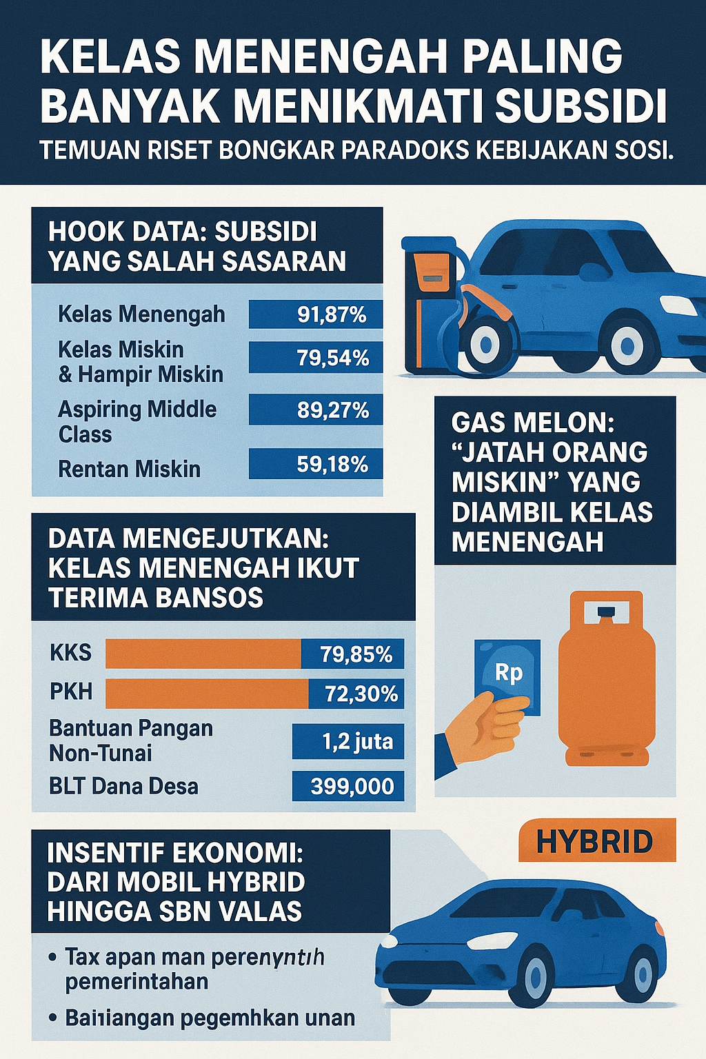 Kelas Menengah Paling Banyak Menikmati Subsidi, Temuan Riset Bongkar Paradoks Kebijakan Sosial