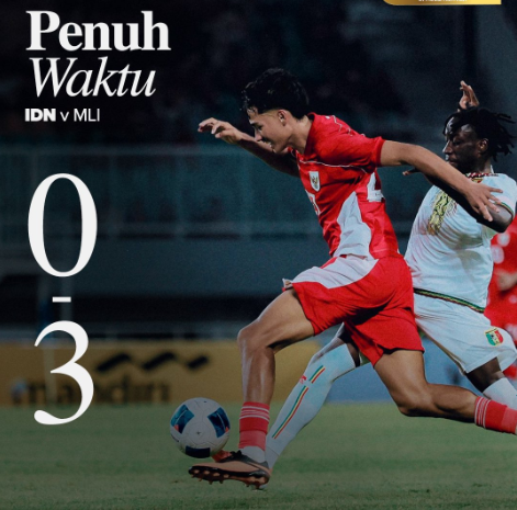 Timnas Indonesia U-23 Takluk 0-3 dari Mali U-23 di Laga Uji Coba Jelang SEA Games 2025
